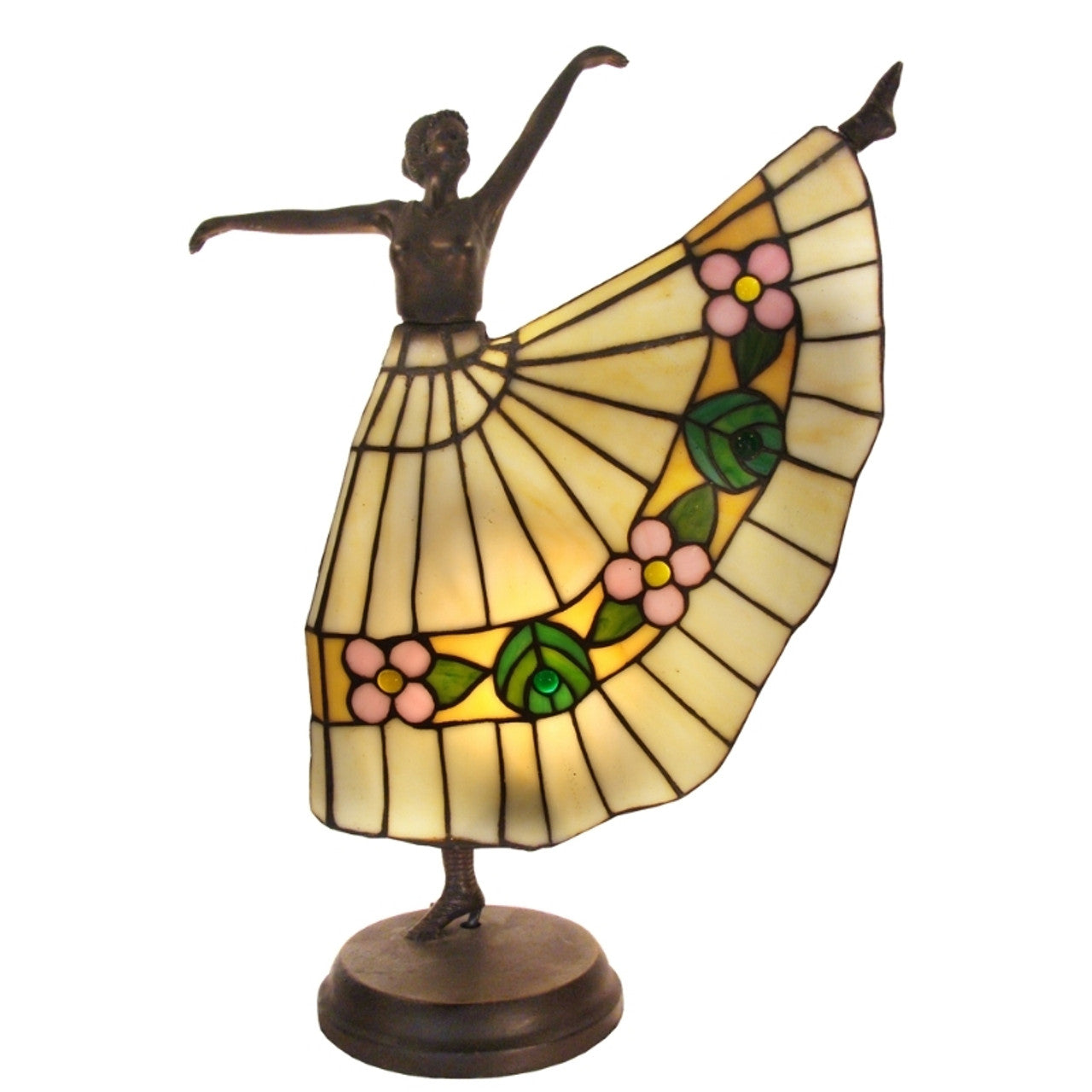 Dancing Lady Tiffany Shade Table Lamp