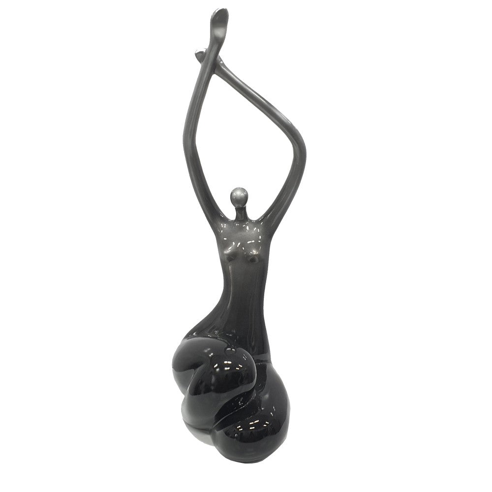 Dancing Style Lady Sculpture - Black