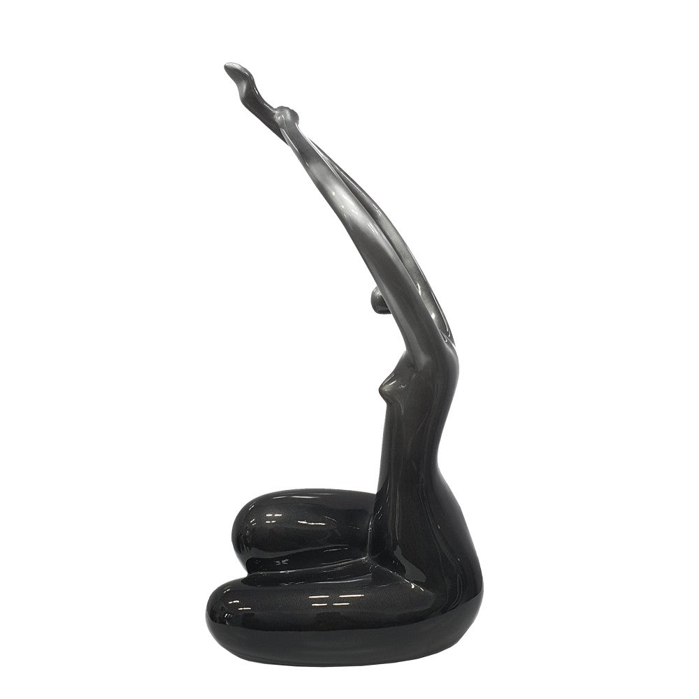 Dancing Style Lady Sculpture - Black