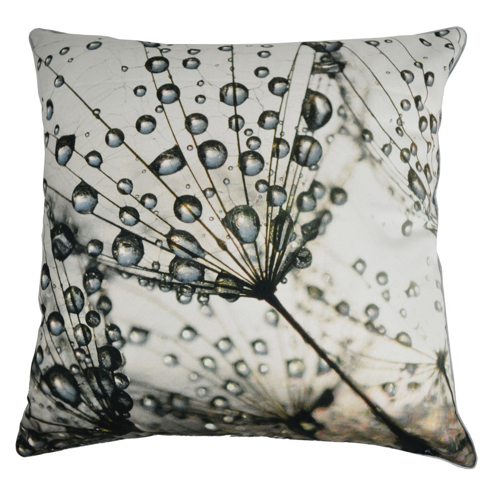 Dandelion Dew Drops Cushion With Recycled Fill 45 X 45cms