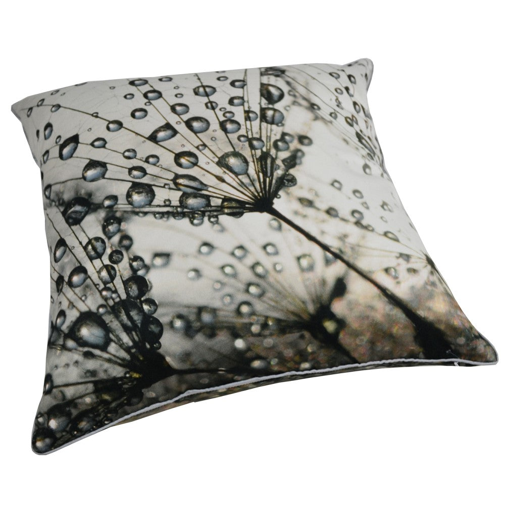 Dandelion Dew Drops Cushion With Recycled Fill 45 X 45cms