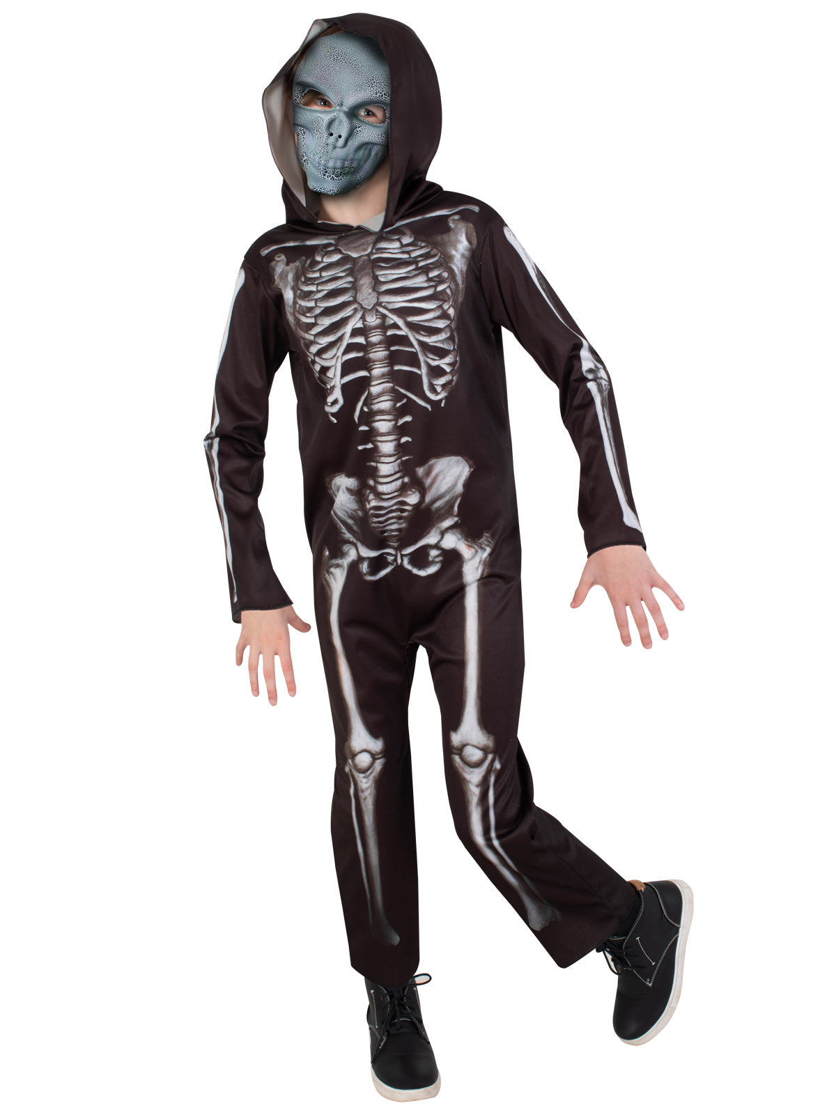 Day of the Dead Skeleton Jumpsuit Boy's Costumes (Available in 3 Sizes)