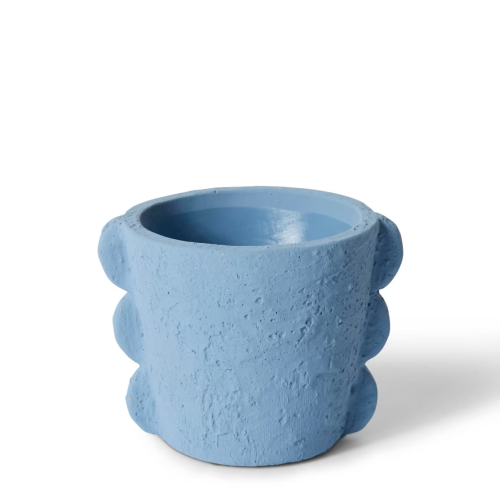 Decorative Blue Sutton Plant Pot - Blue - Available in 3 Sizes