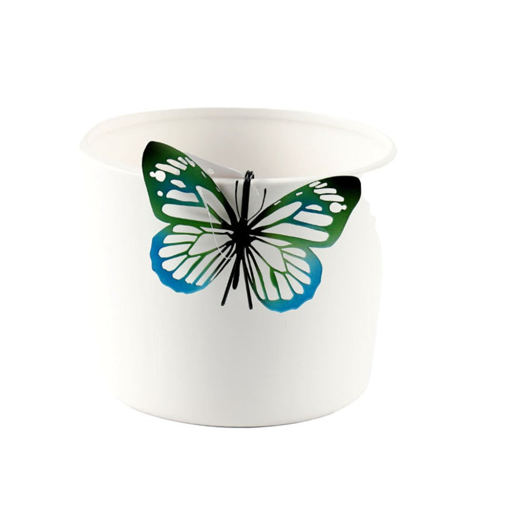 Decorative Butterfly Pot Hanger Green/Blue - Set of 6