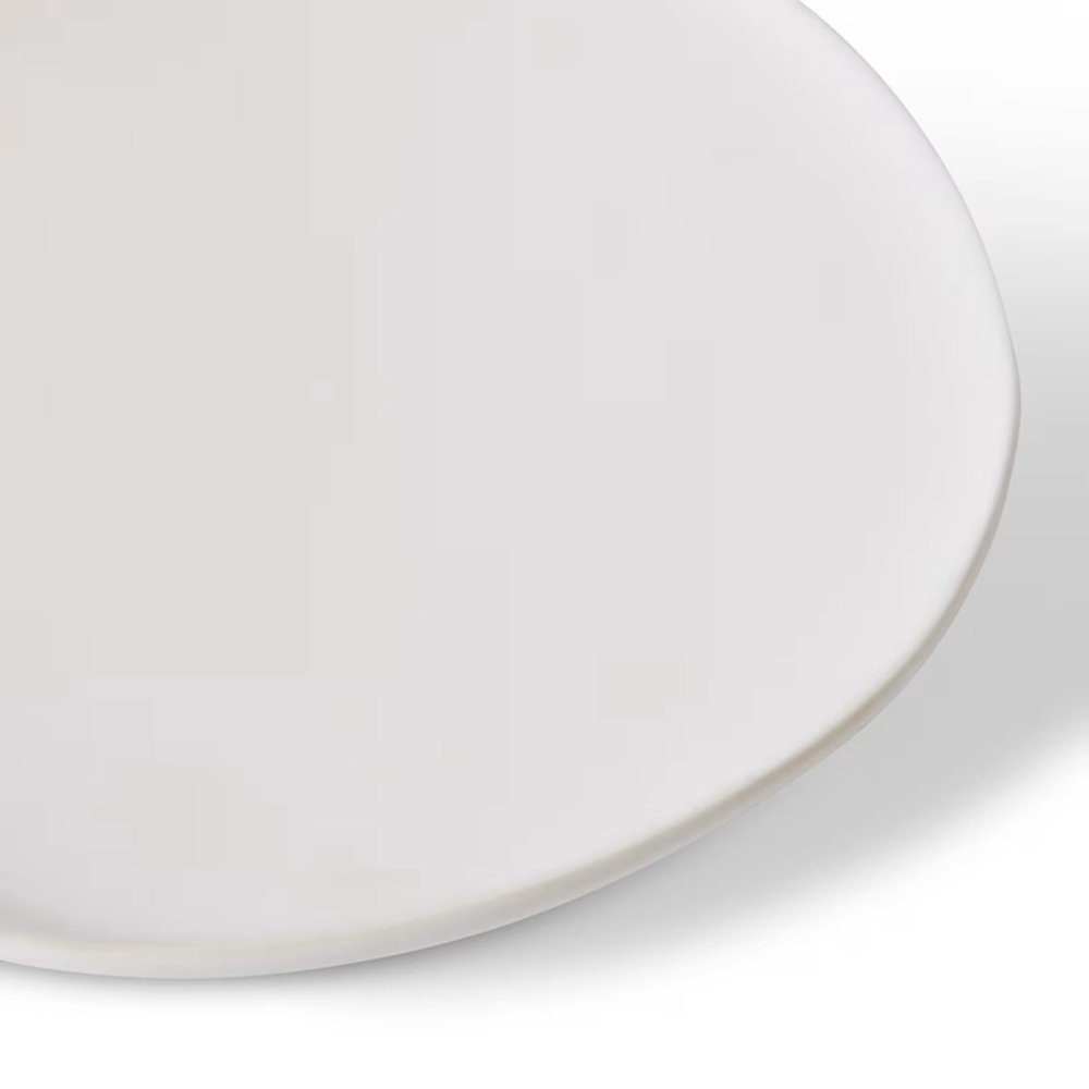 Snow White Ceramic Nakano Plate - Available in 3 Sizes