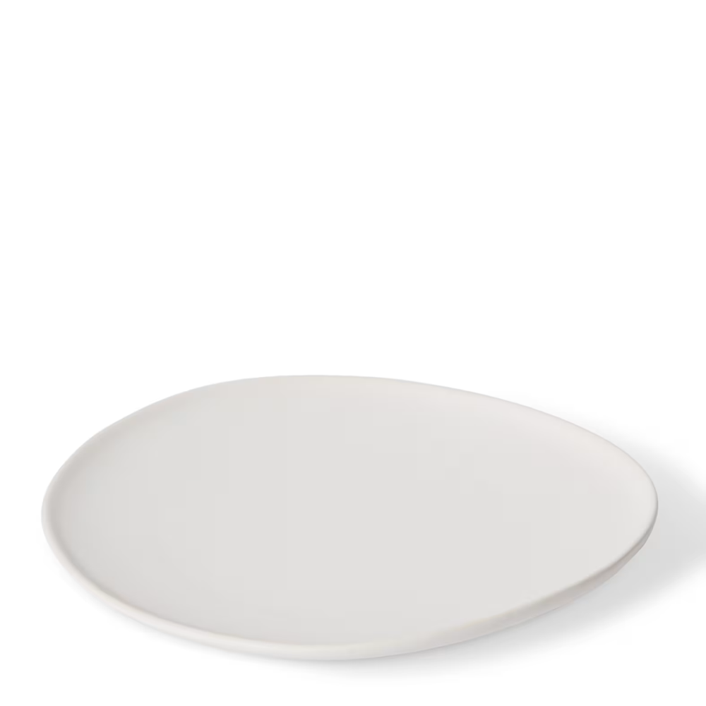 Snow White Ceramic Nakano Plate - Available in 3 Sizes