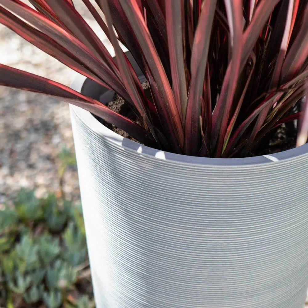 Decorative Large Modern Grey Round Planter 71cms