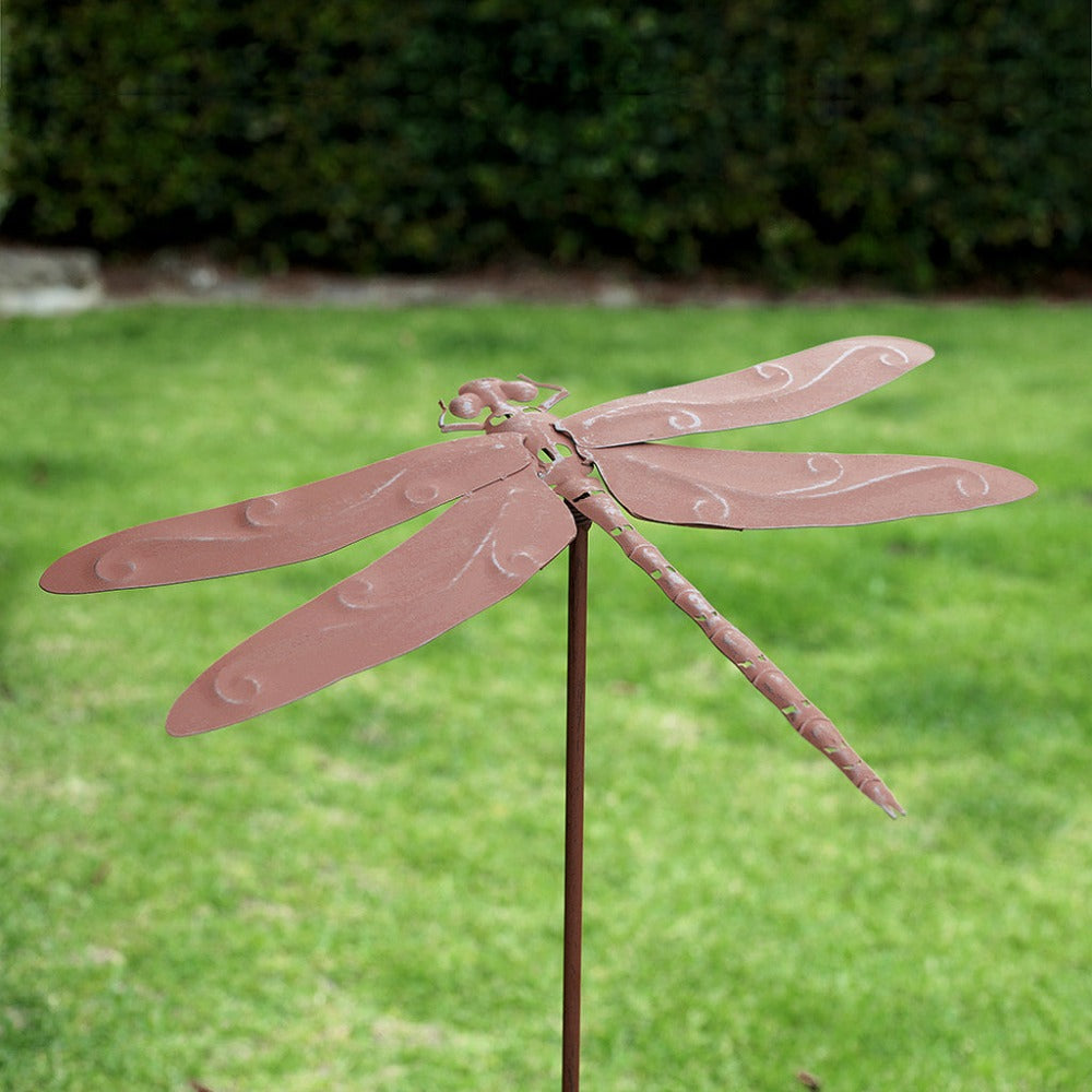 Decorative Large Rustic Dragonfly Stake