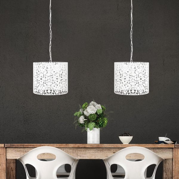 Decorative Laser Cut Metal Pendant Light 35cms (Available in 2 Colors)