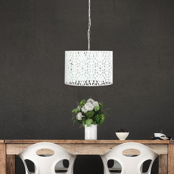 Decorative Laser Cut Metal Pendant Light 45cms (Available in 2 Colors)