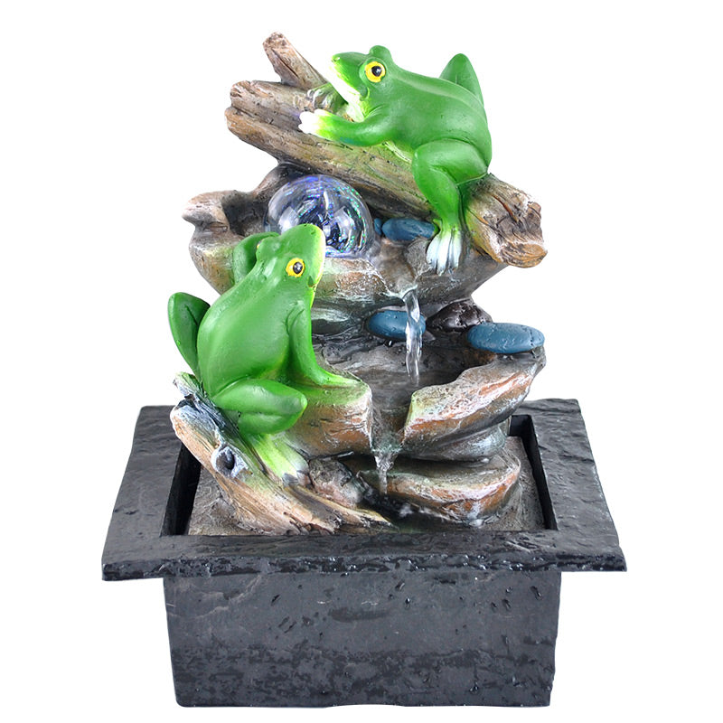 Delightful and Whimsical Twig Frogs Water Fountain