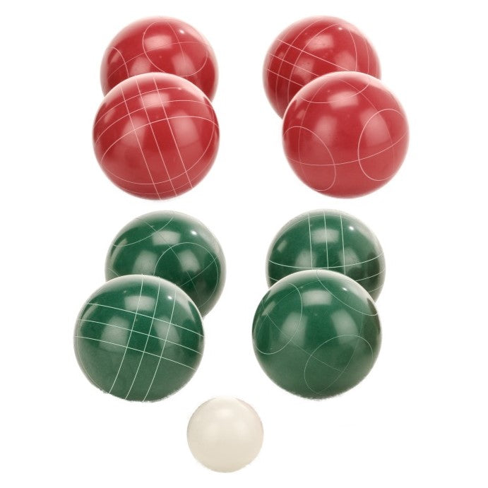 Deluxe 8 Resin Bowls Bocce Game Set Red & Green