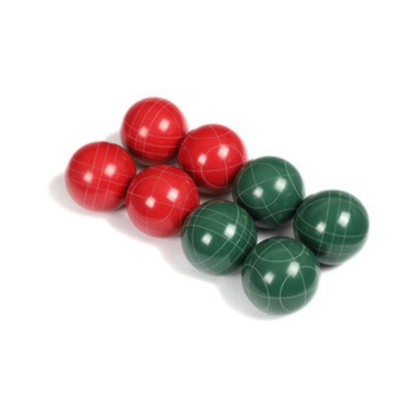 Deluxe 8 Resin Bowls Bocce Game Set Red & Green