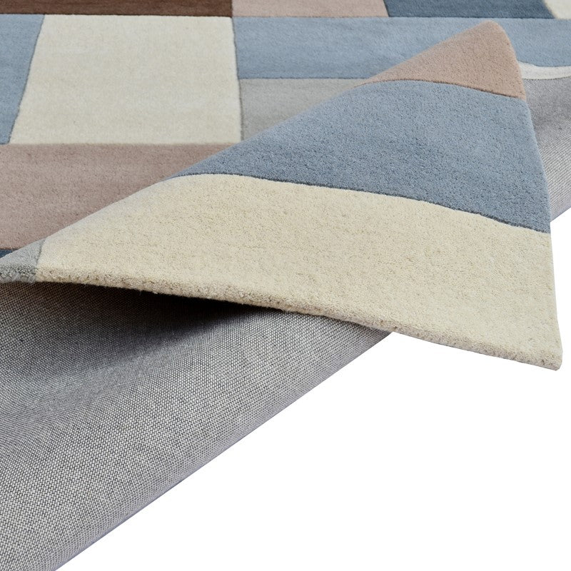 Designer Blocks Handmade Wool Rug - Grey (Available in 3 Sizes)