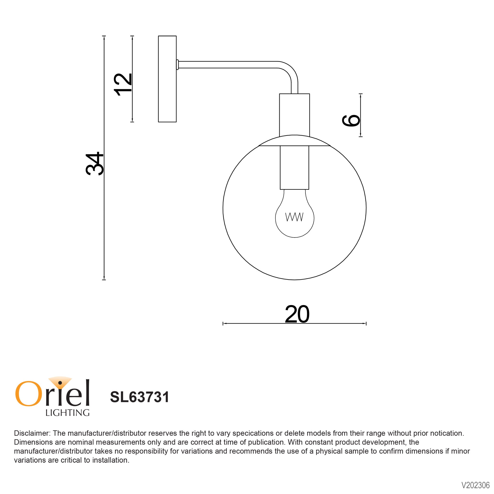 Designer Glass Wall Sconce - (Available in 2 Colors)