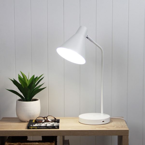 Desk Lamp with USB and Wireless Charging (Available in 2 Colors)