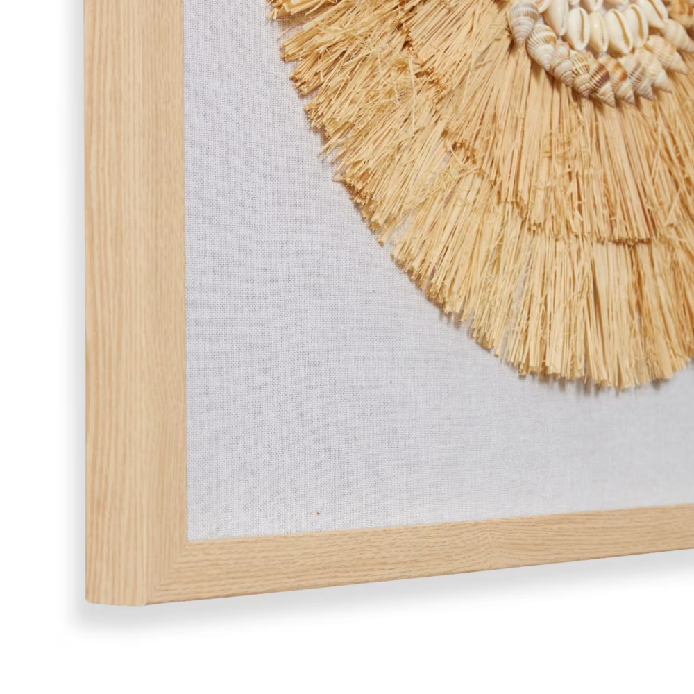 2 Assorted Diego Shell Wall Art - 60 x 60cms