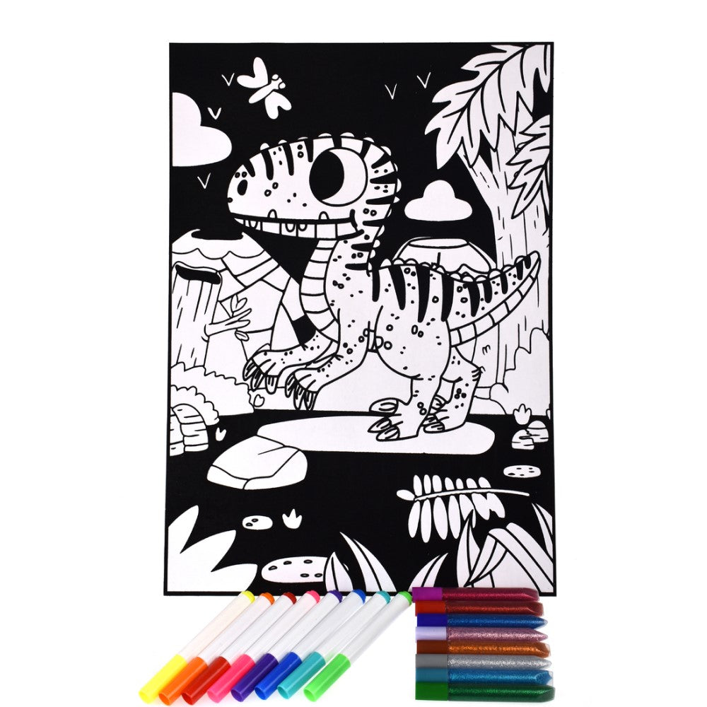 Dinosaur Velvet Colouring Craft Kit