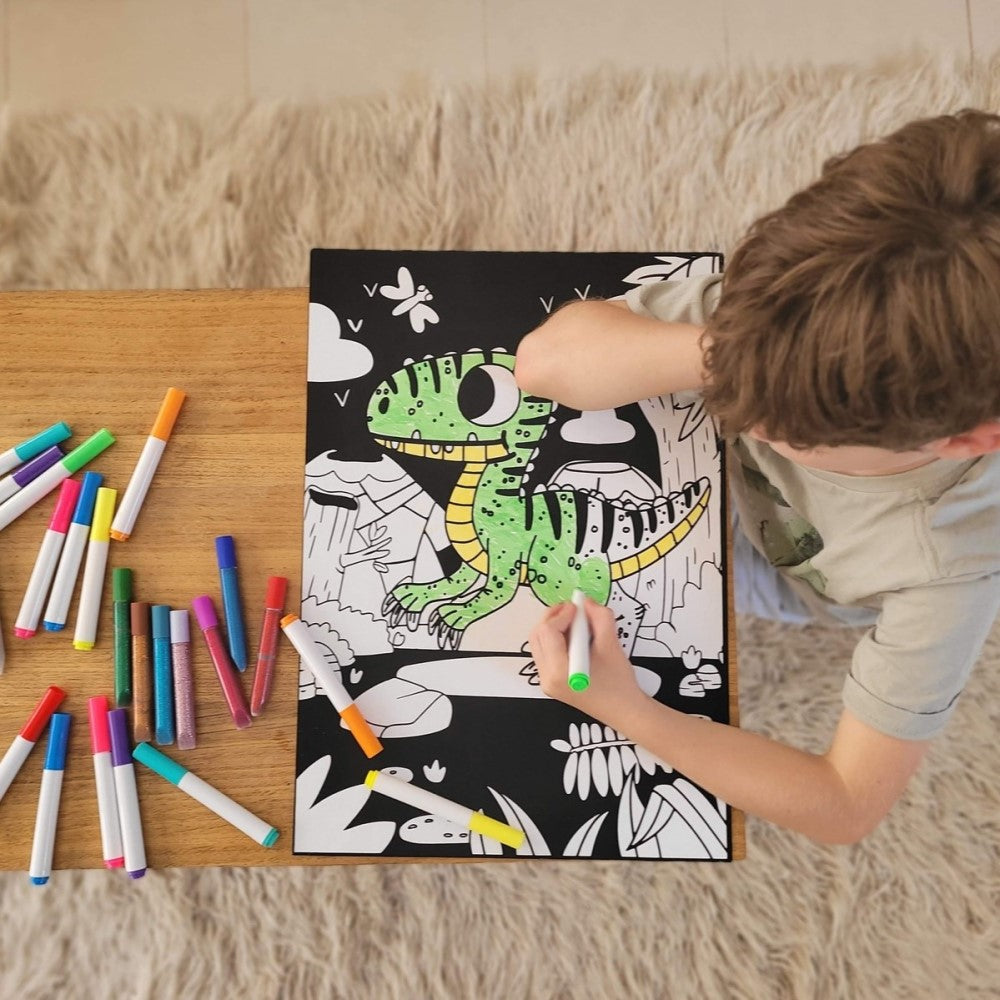 Dinosaur Velvet Colouring Craft Kit