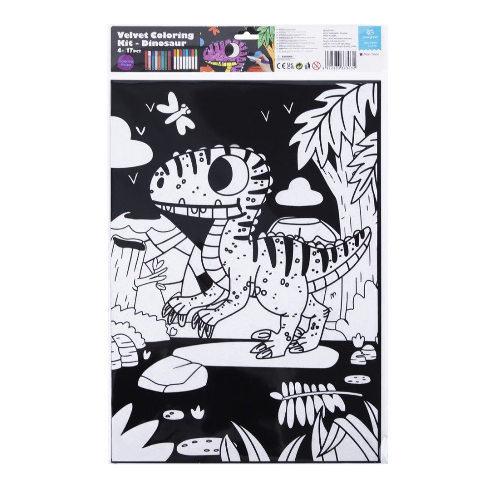 Dinosaur Velvet Colouring Craft Kit