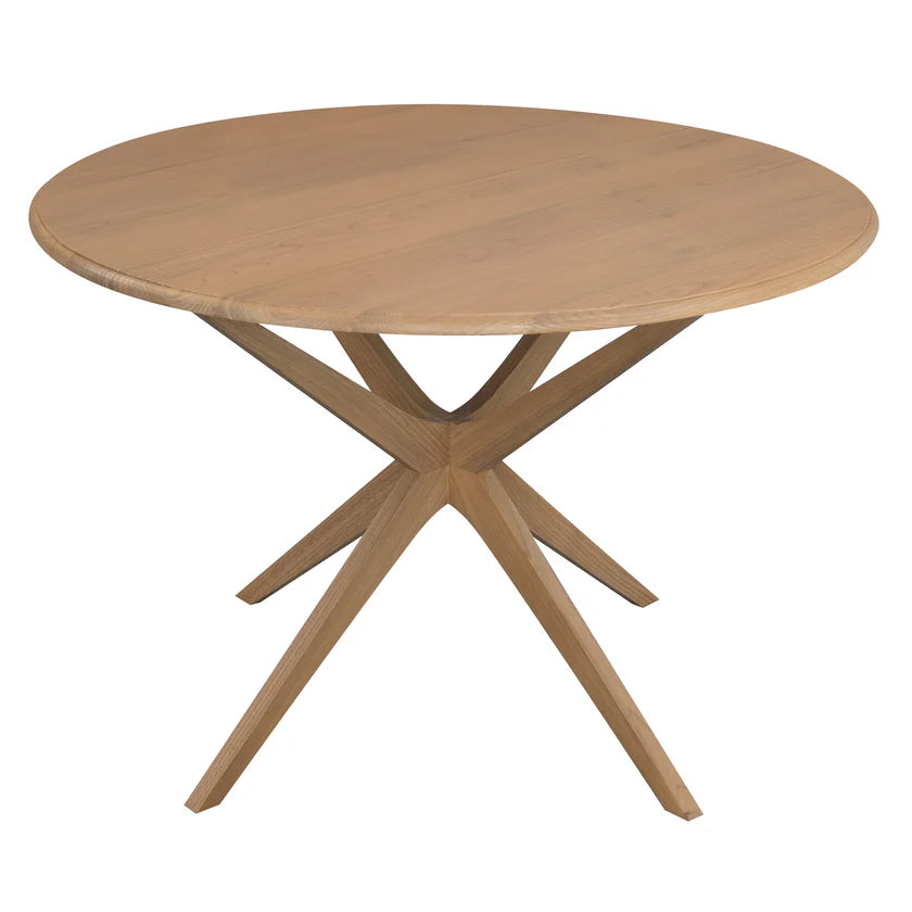 Dion Handcrafted Natural Solid Oak Table - 110cms