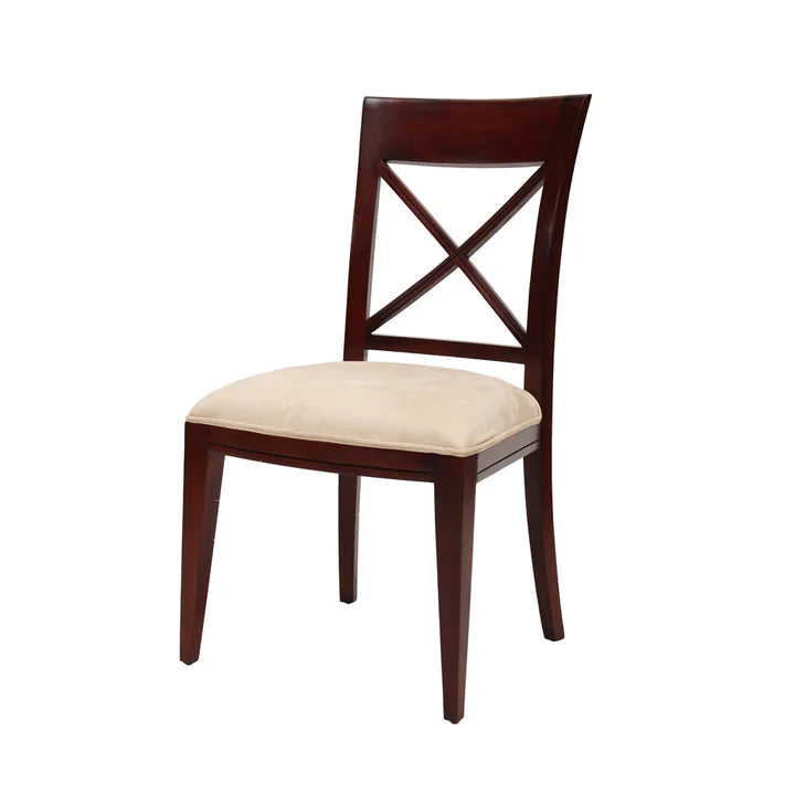 Distinctive Design Criss Cross Back Dining Chair - Dark Mahogany