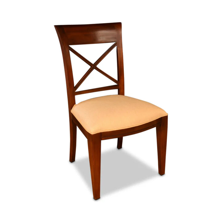 Distinctive Design Criss Cross Back Dining Chair - Light Mahogany