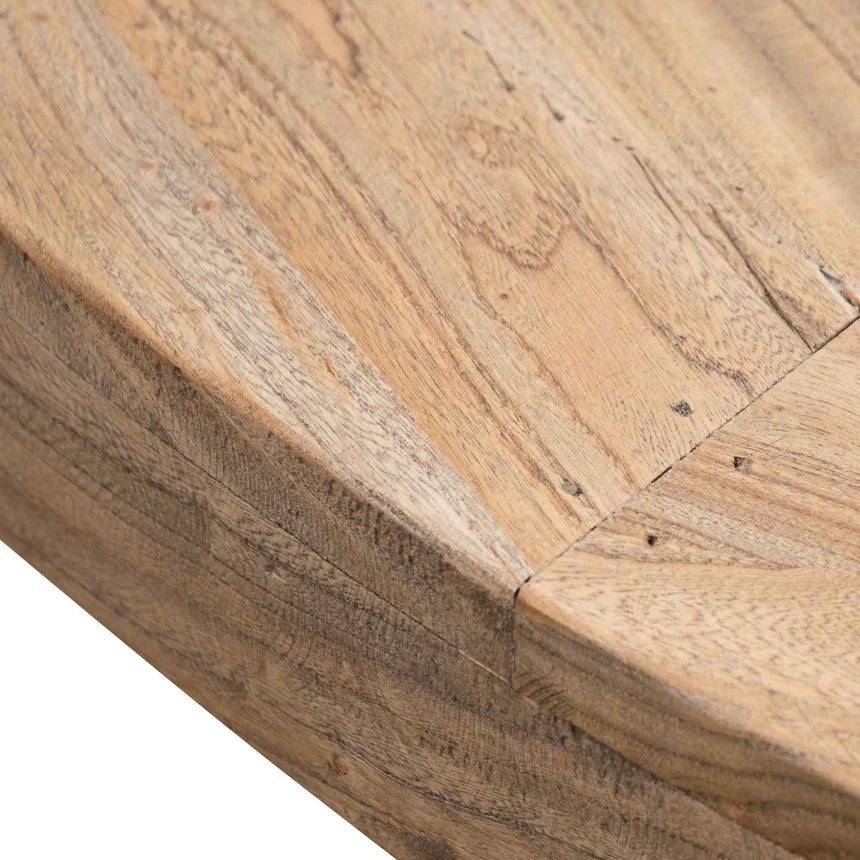 Distressed Finish Round Dining Table 160cms - Natural