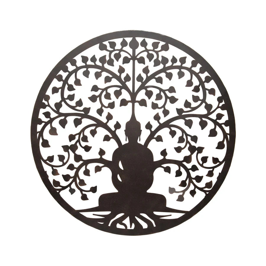 Distressed Laser Cut Buddha Serenity Wall Art