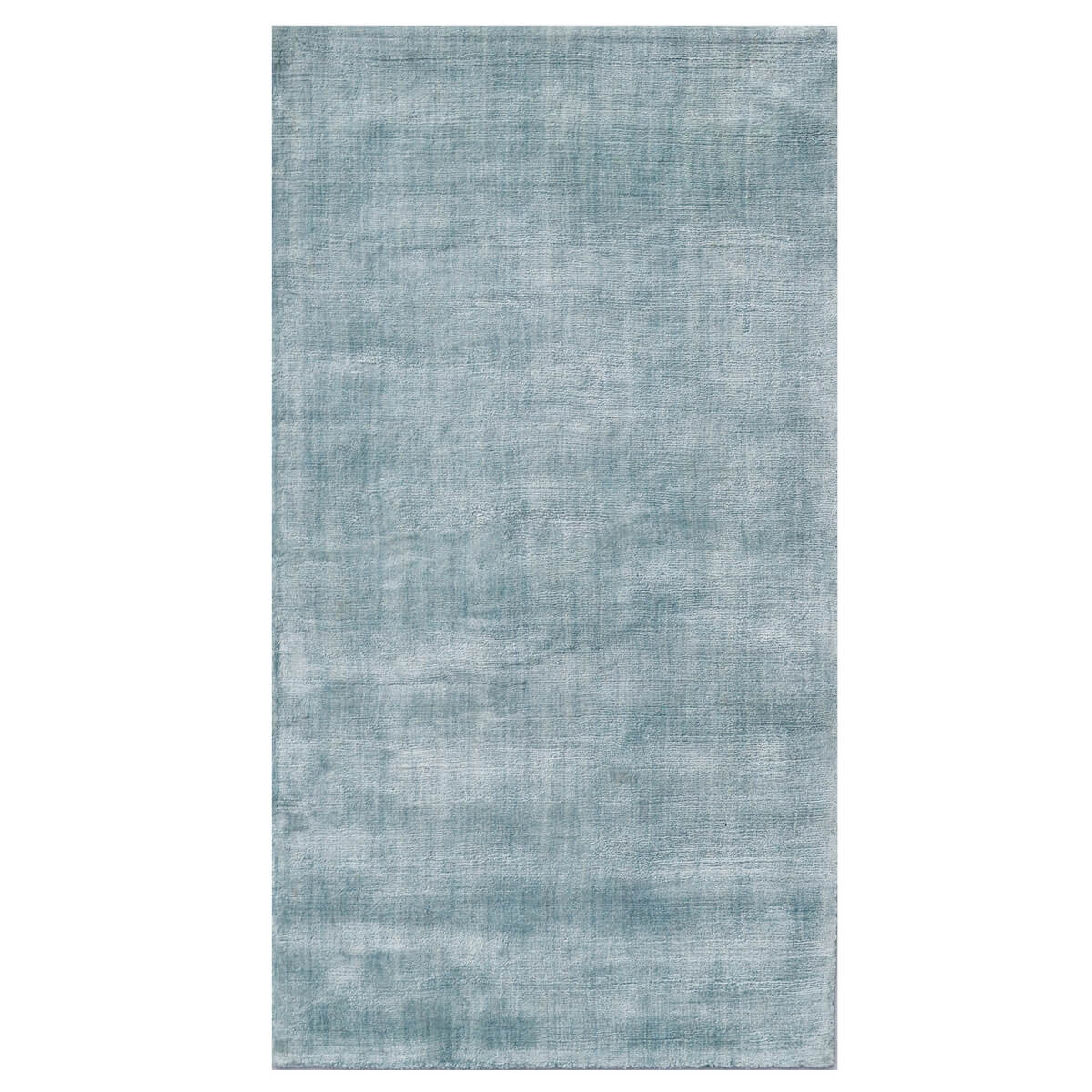 Distressed Sea Blue Handmade Viscose Rug (Available in 4 Sizes)