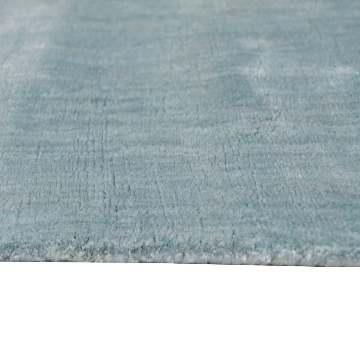 Distressed Sea Blue Handmade Viscose Rug (Available in 4 Sizes)