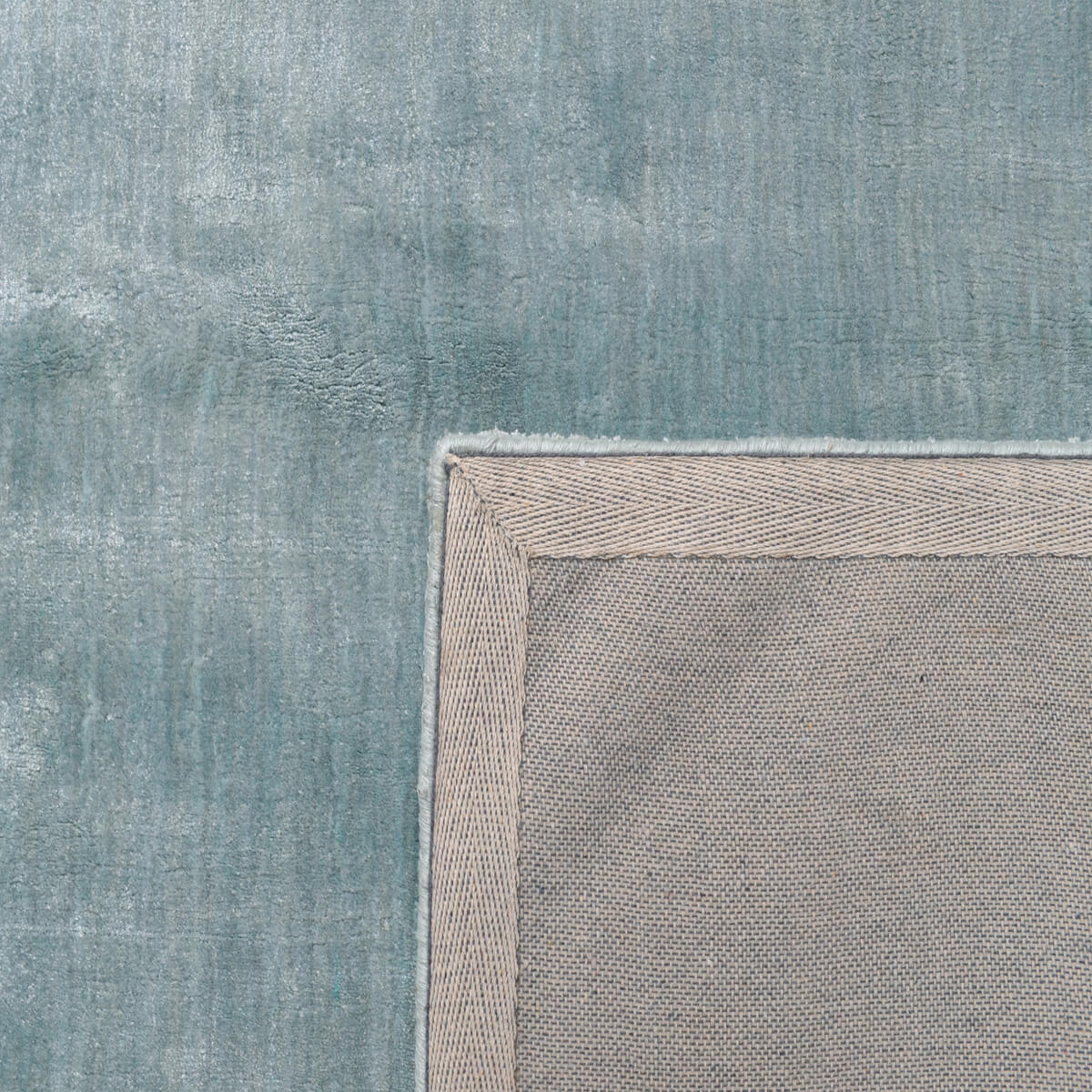 Distressed Sea Blue Handmade Viscose Rug (Available in 4 Sizes)