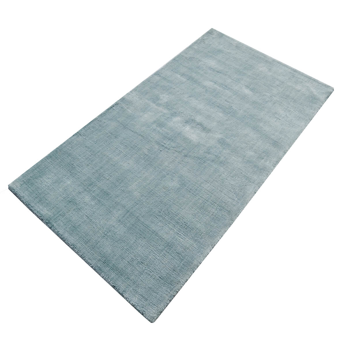 Distressed Sea Blue Handmade Viscose Rug (Available in 4 Sizes)