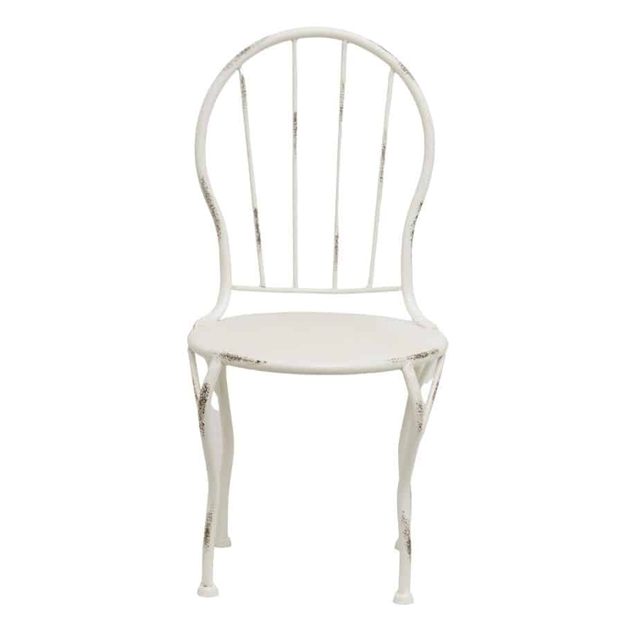 Distressed White Mini Chair Display / Pot Stand - 39.5cms