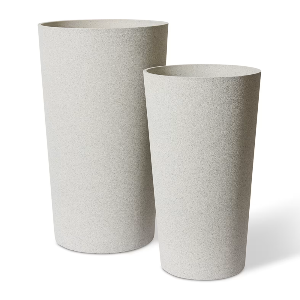 Double Arturo Agelite Planters - Light Grey - Set of 2