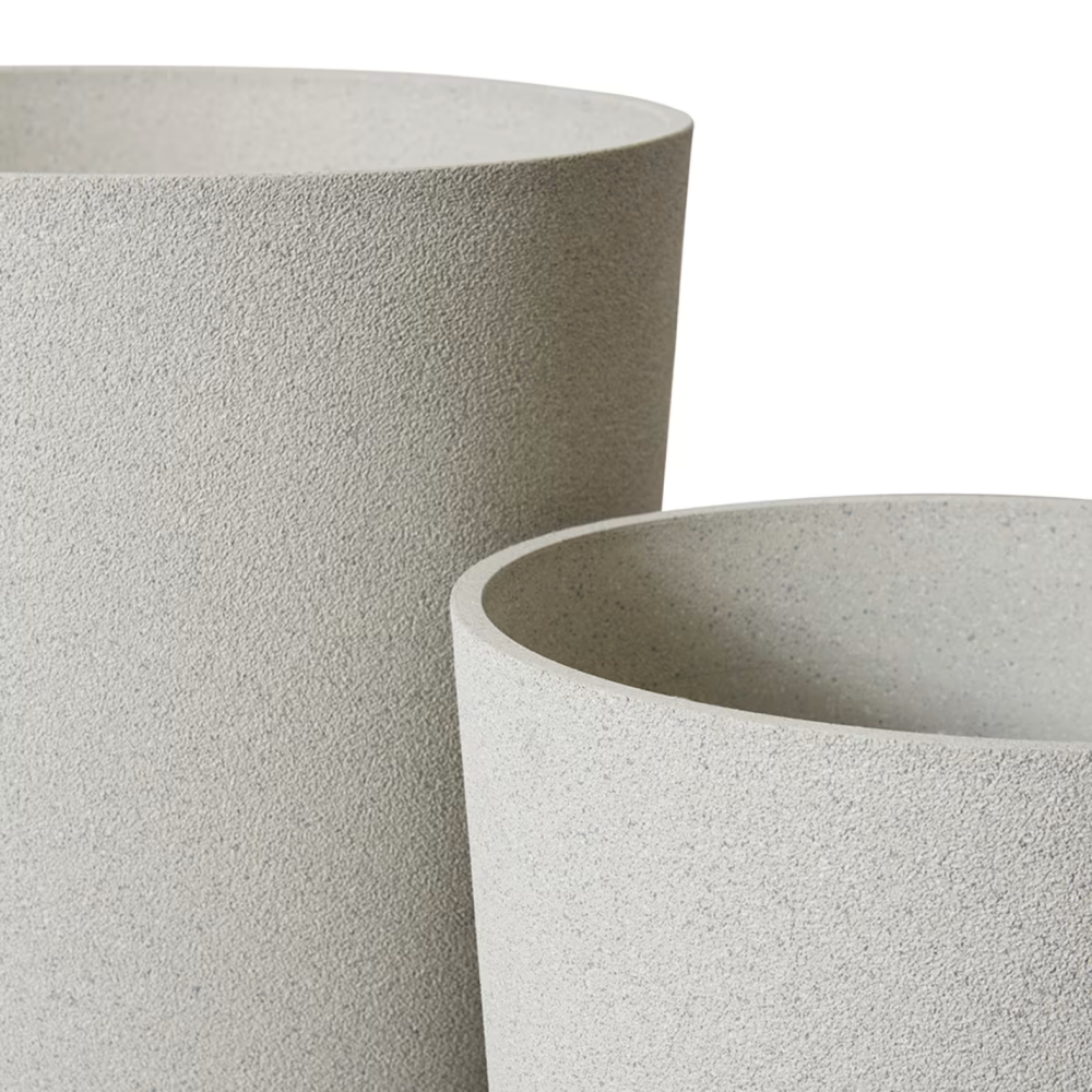 Double Arturo Agelite Planters - Light Grey - Set of 2