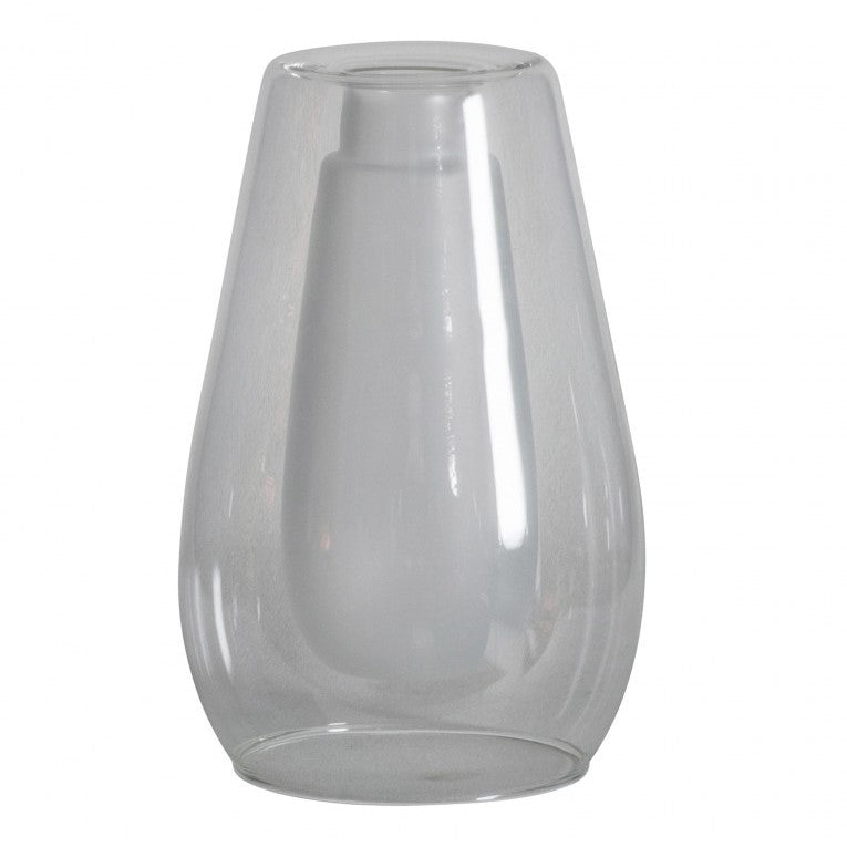 Double Vision Vases Clear and Frosted White