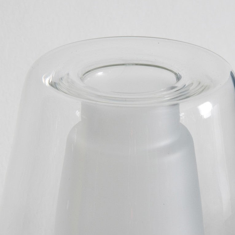 Double Vision Vases Clear and Frosted White