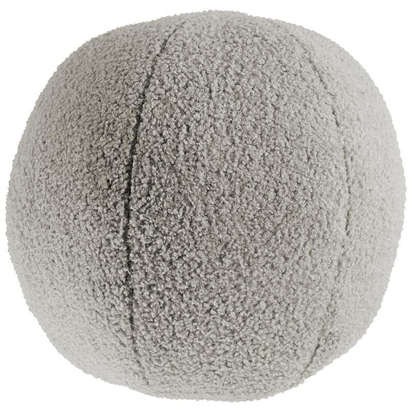 Dove Grey Boucle Ball Cushion with Insert - 30cms