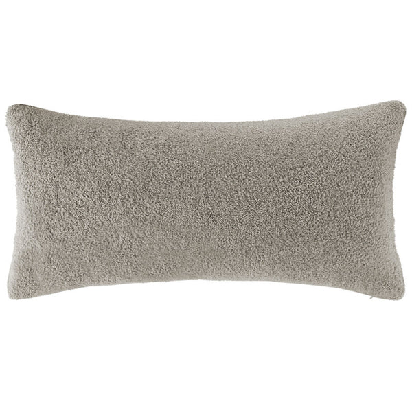 Dove Grey Boucle Cushion with Feather Insert - 80x40cms