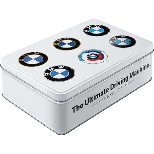 Durable BMW Logo Evolution Tin Flat Storage Box