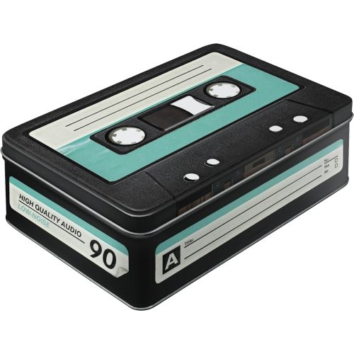 Durable Cassette Tape Tin Flat Storage Box