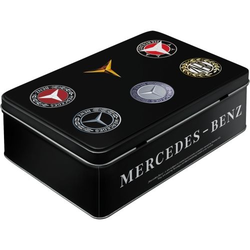 Durable Mercedes-Benz Logo Evolution Tin Flat Storage Box