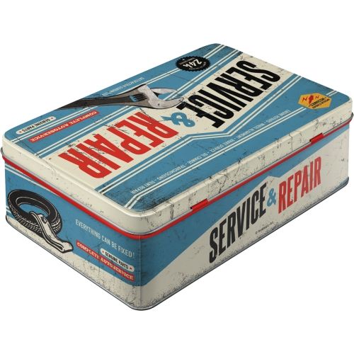 Durable Metal Service & Repair Tin Flat Storage Box