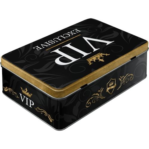 Durable Metal VIP Exclusive 3D Tin Flat Storage Box