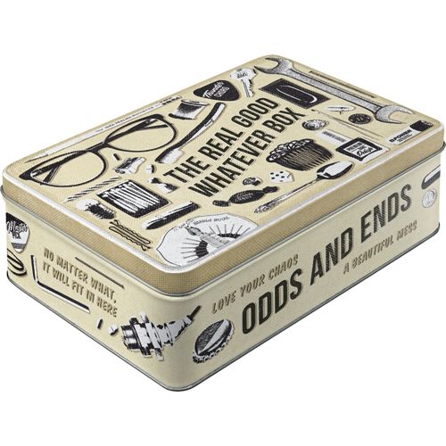 Durable Odds and Ends Tin Flat Storage Box