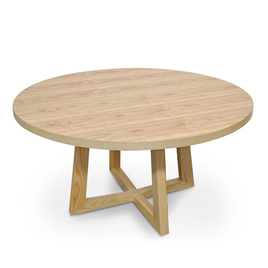 Durable Round Dining Table 150cms - Natural