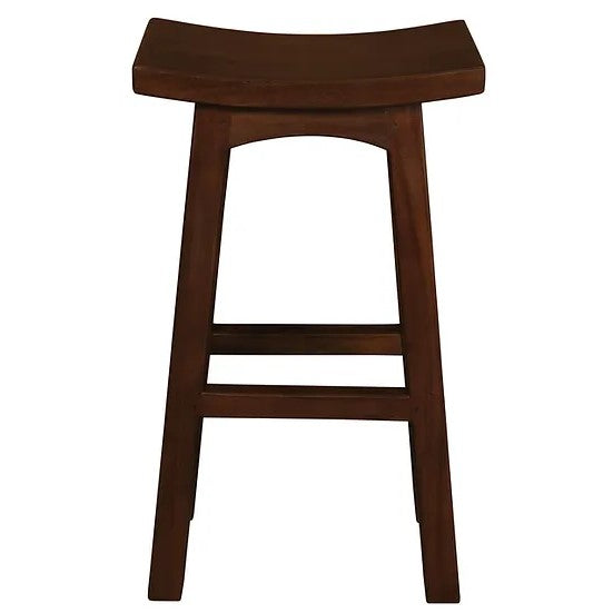 Durable Solid Timber Bar Height Stool - Brown