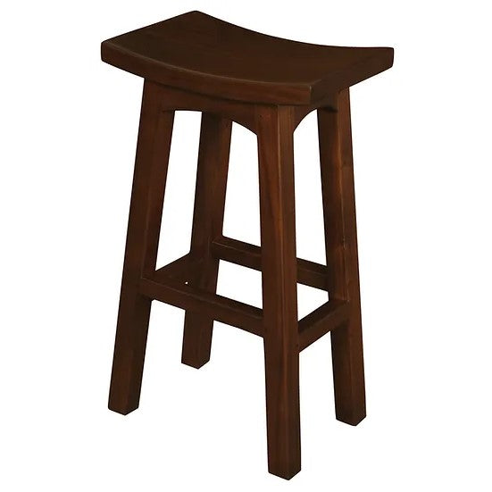 Durable Solid Timber Bar Height Stool - Brown