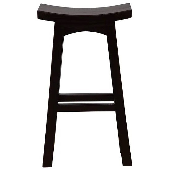 Durable Solid Timber Bar Height Stool - Dark Brown